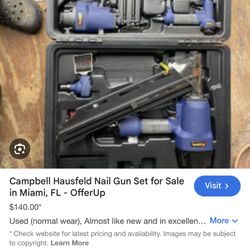 Campbell Hausefeld Five Piece Nail Gun Set
