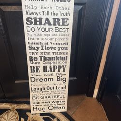 Family Rules Wall Hanger