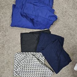 Pillow Cases And One Flat Light Blue Sheet
