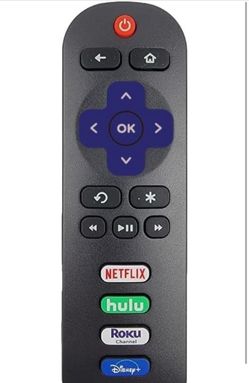 Roku TV Remote Control (Official Manufacturer Product) - Simple Setup, & Pre-Set App Shortcuts - Replacement Remote Compatible with RokuTV Models ONLY
