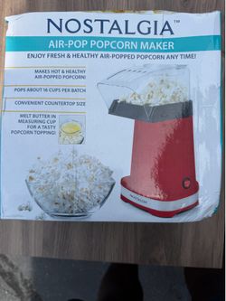 Nostalgia Air Pop Popper Hot Air Popcorn Machine APH16RBRD New