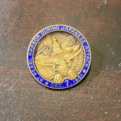 Antique December 7 at Pearl Harbor 1941 pin
