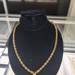 10k Gold rope necklace 9.1 grams 24 Long layaway available 10% dwon if you interested please make sure you ask for Maribel thank you