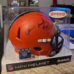 Signed Kevin Mack Mini Speed Helmet