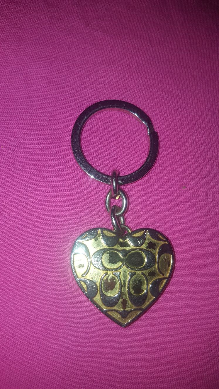 Coach keychain hearth locket