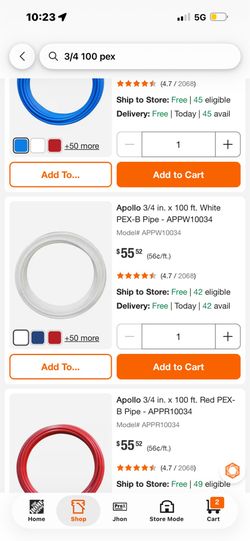 3/4 PEX Hose
