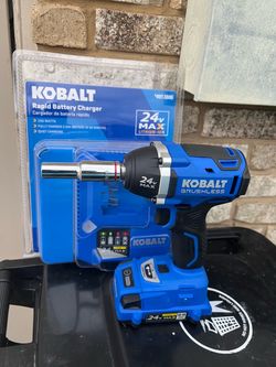 Like-New Kobalt 24V Brushless 1/2" Impact Wrench Kit – Used Twice!