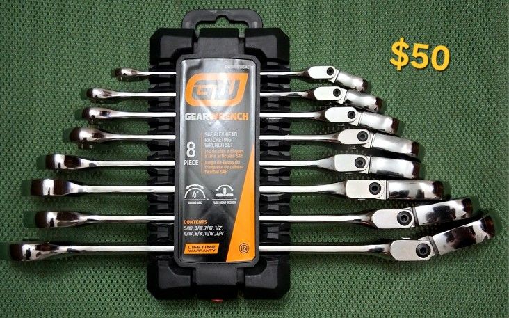 GEARWRENCH Flex Head Ratcheting Wrench Set