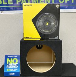 New 10” inch Kicker Comp C 500 Watts Max Car Audio Bass Subwoofer + Speaker Box 🔊🔥