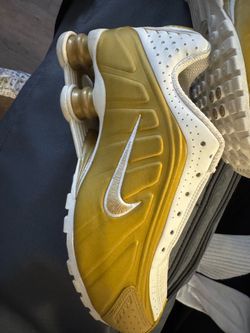Nike Shox Gold and White Sneakers size 6.5