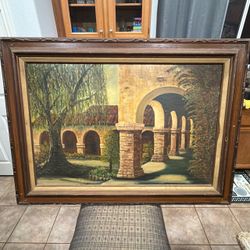 Mission San Juan Capistrano Oil Painting By Dorothy Manning Framed