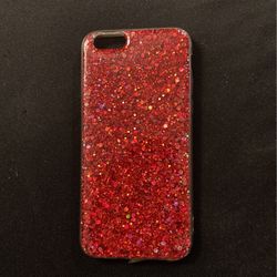 iPhone 6 Red glitter Case