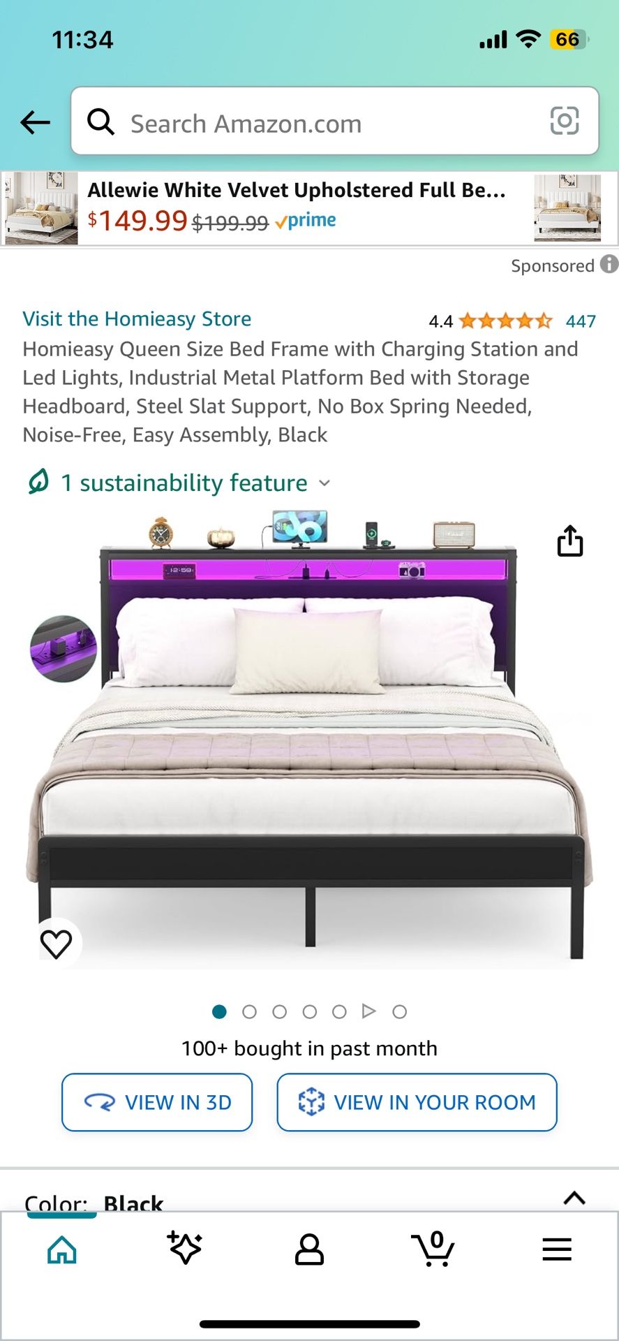 QUEEN SIZE LED BEDFRAME