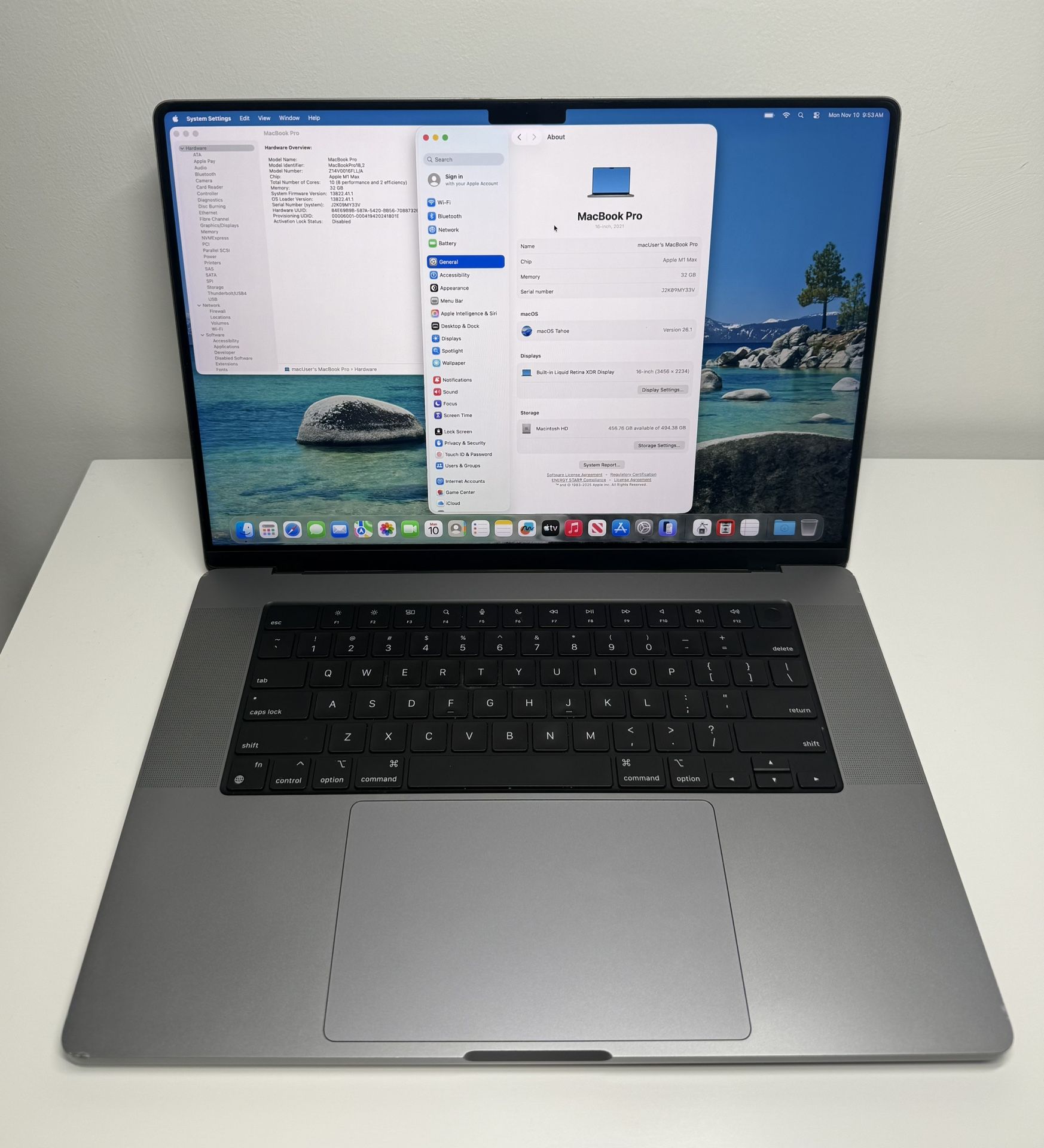 MacBook Pro 16 M1 MAX 32Gb 512Gb 349 Cycles
