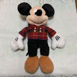 Disney Mickey Mouse 17 Inch Plush Plaid Jacket Disney Store Exclusive From 2013