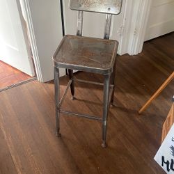 Industrial Metal Tall Stool 