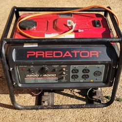 (RUNS AMAZING)PREDATOR 4000 WATT GASOLINE GENERATOR 