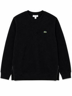 Lacoste Black Textured Sweatshirt
