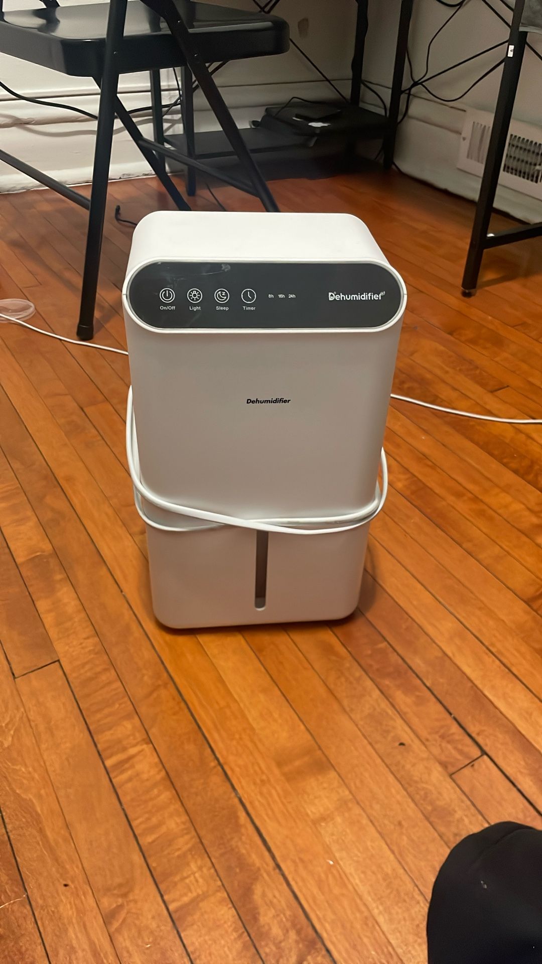 Dehumidifiers for Home, Up to 800 Sq.ft, 86oz Water Tank, Dehumidifiers for Bedroom with Essential Oil Diffuser, 7 Color LED Light, 24H Timer, Auto Sh