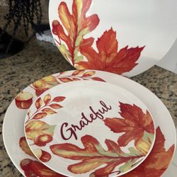 thanksgiving plates set 20/2 0