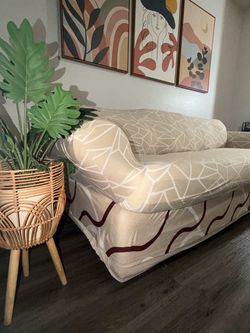 Set of 2 Geometric Stretch Sofa Covers 2 Seater and 3 Seater Couch