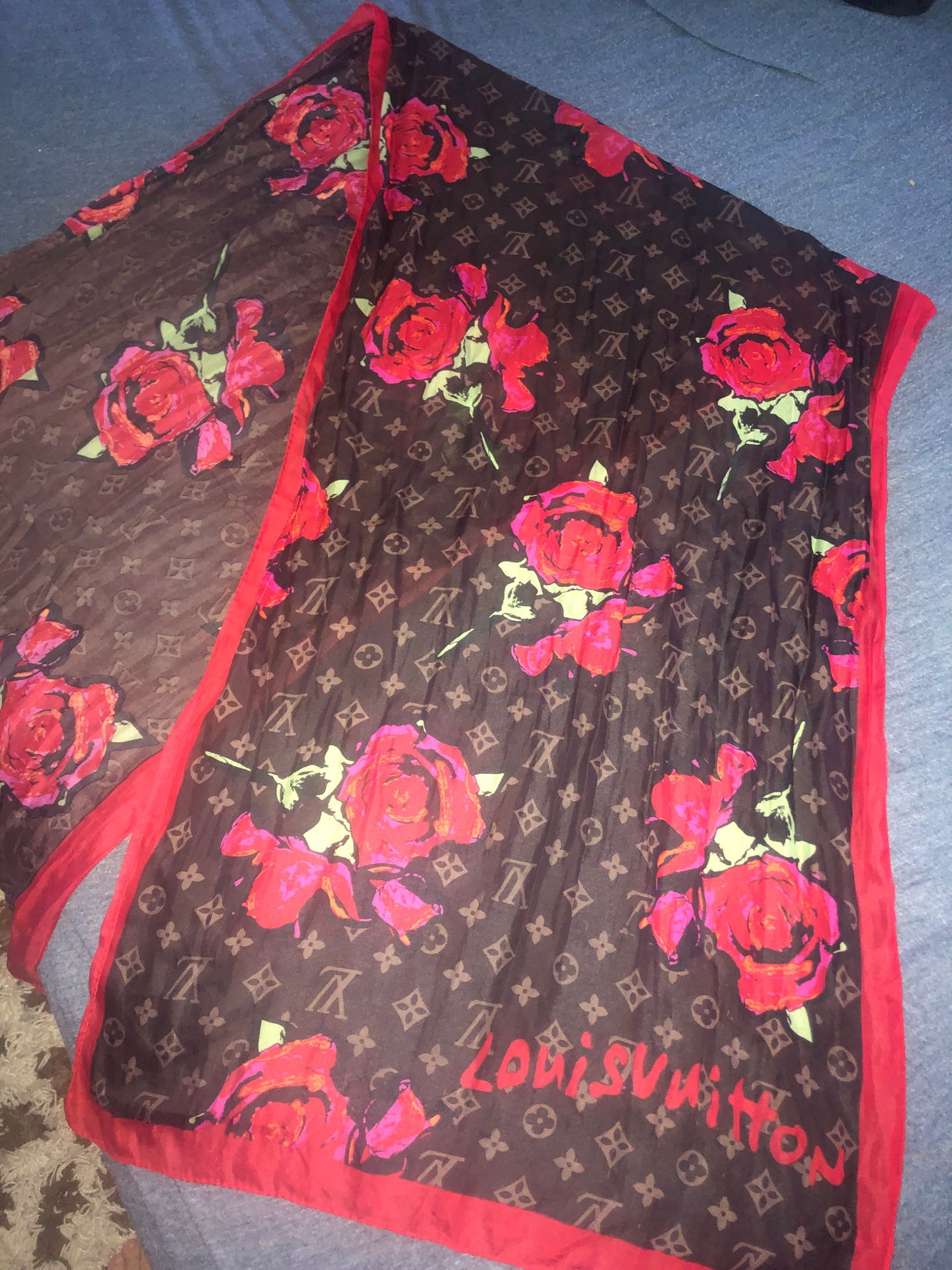 Louis Vuitton rose scarf