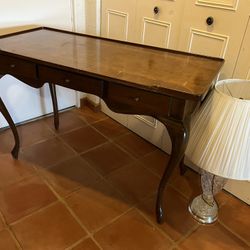 Antique Desk With Lamp