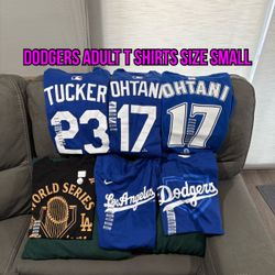 MLB Nike New Era Nike Fanatics Mitchell And Ness Los Angeles Dodgers Adult T Shirts Size Small 