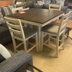High table and four stools 599 brand new