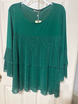 À sparkly green women’s blouse