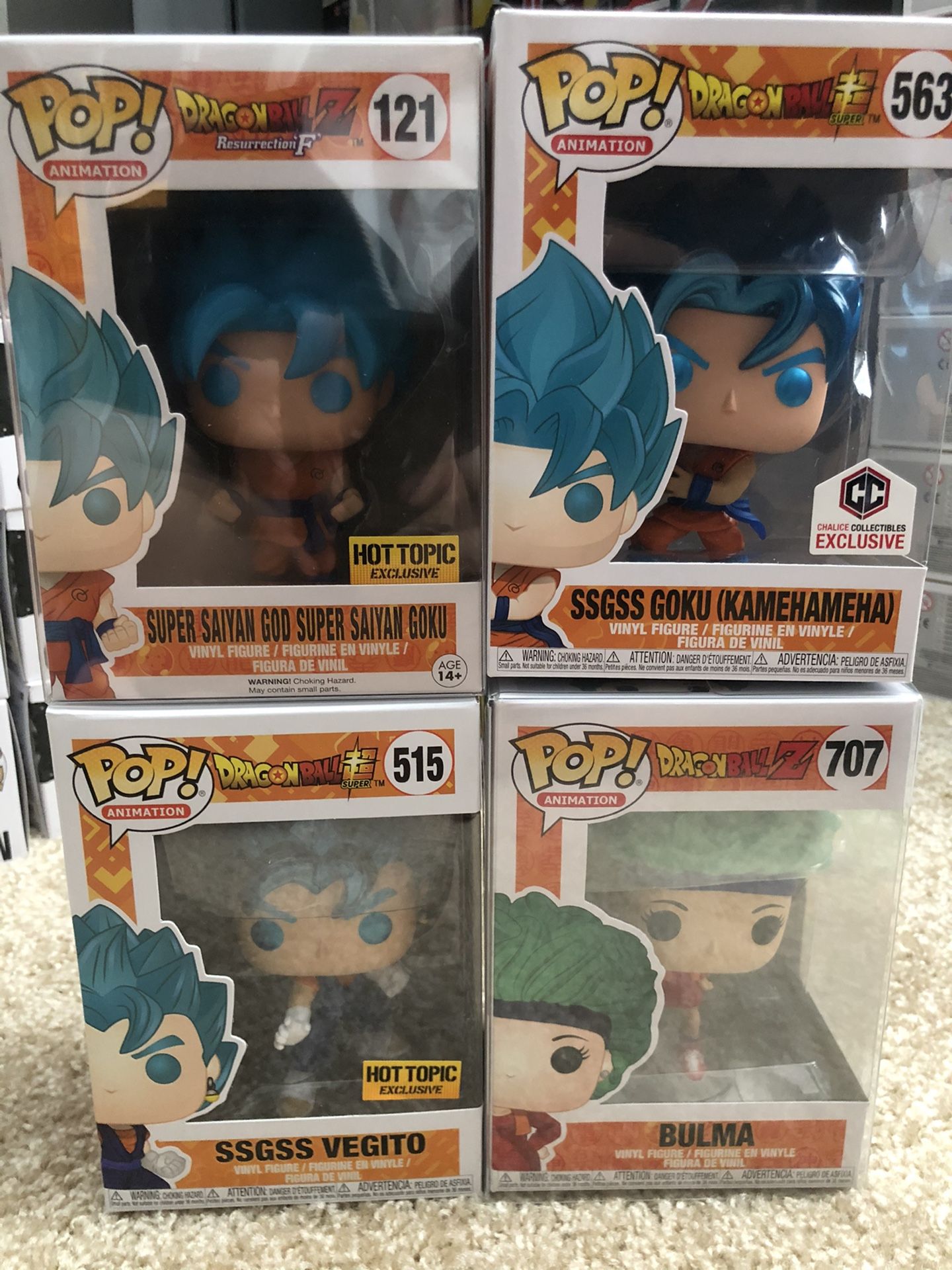 Dragonball Z Funko Pop Super Saiyan God Goku SSGSS Vegito