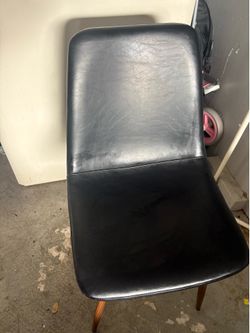 Black pleather chairs