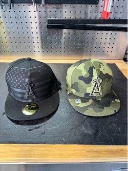 New Era 59FIFTY LA Angels Hats - Stars and Stripes & Camo