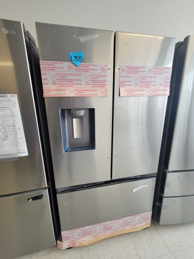 Stainless Steel French Door Refrigerator New Scratch And Dent With 6months Warranty 