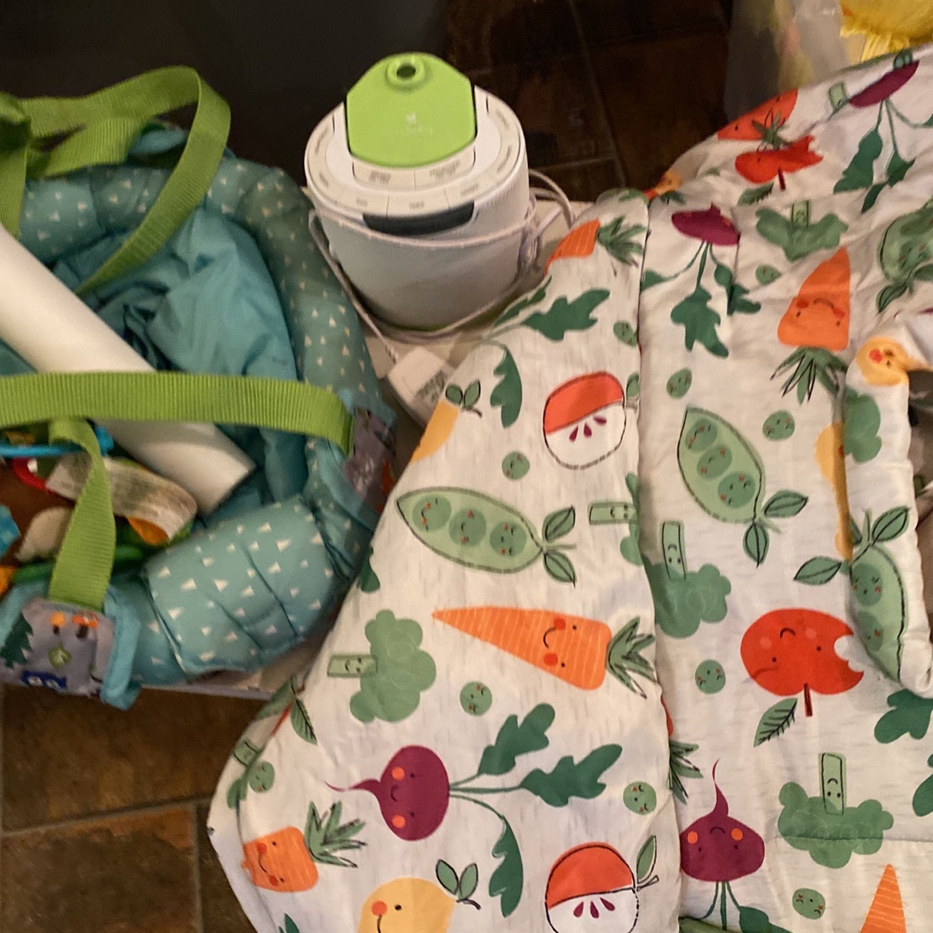 Baby Johnny Jumper, Cover For Shopping Cart, And Sound Projecting Machine