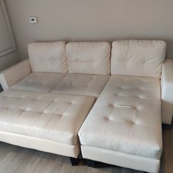 L-shape sectional couch with Ottoman 