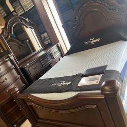 Deep Cherry Four Piece Bedroom Suite!