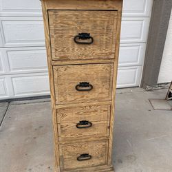 4 drawer all wood File cabinet