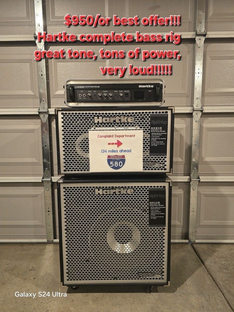 Hartke 1000w System ($920/b.o.)