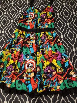 Avengers themed dress size large