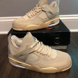 Jordan 4 X Off-White Sail Size 11 Men’s Sneakers