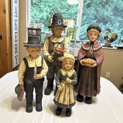 Costco Resin Pilgrim  Thanksgiving  Family Decor