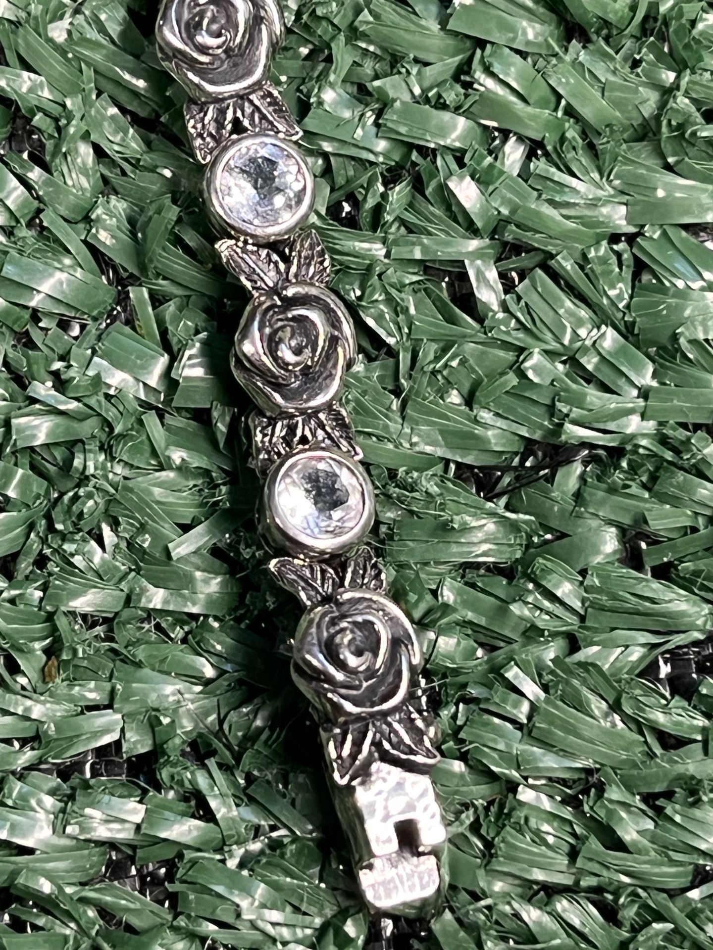 Sterling Silver Rose Bracelet