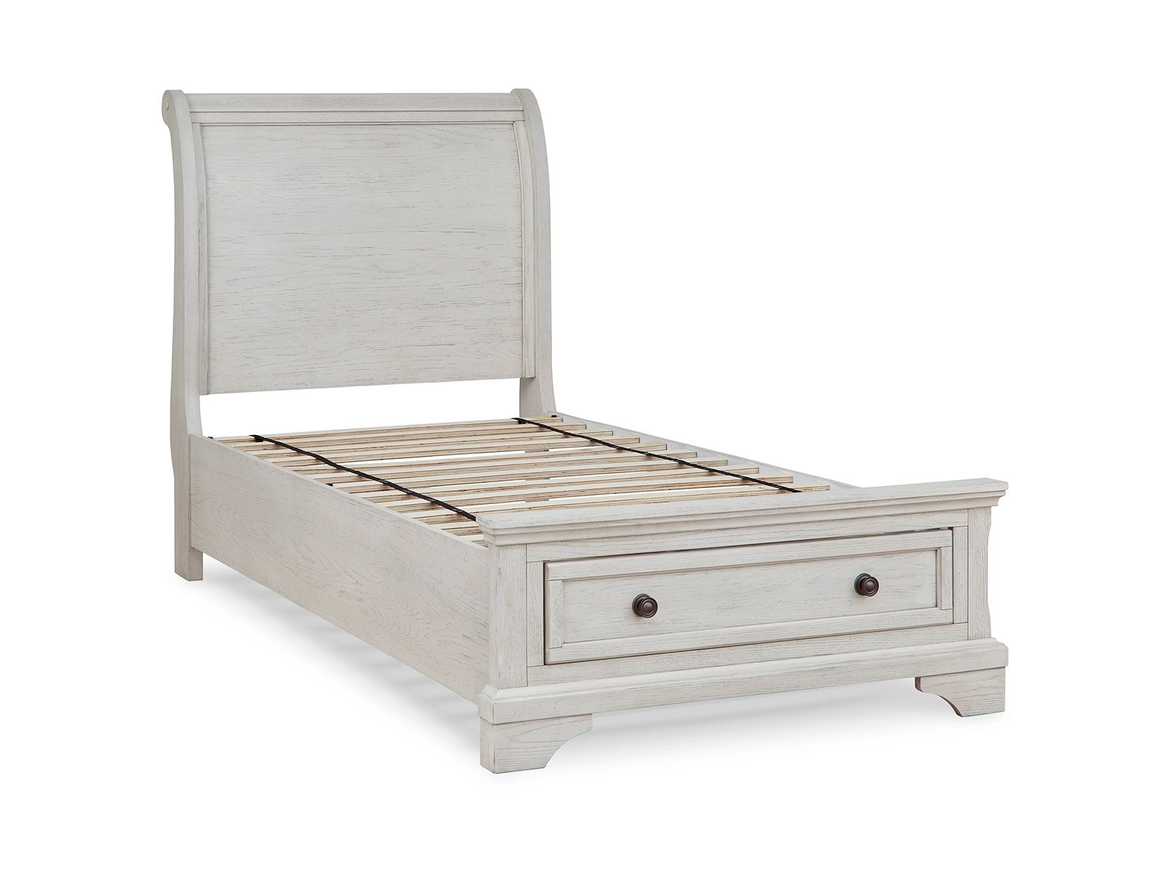 Robbinsdale Twin Sleigh Bed with 2 Storage Drawers
