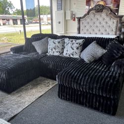 New 2 Pcs Midnight Madness Sectional. Delivery & Set Up Available 