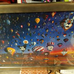 NM Hot Air Balloon Picture With Frame.