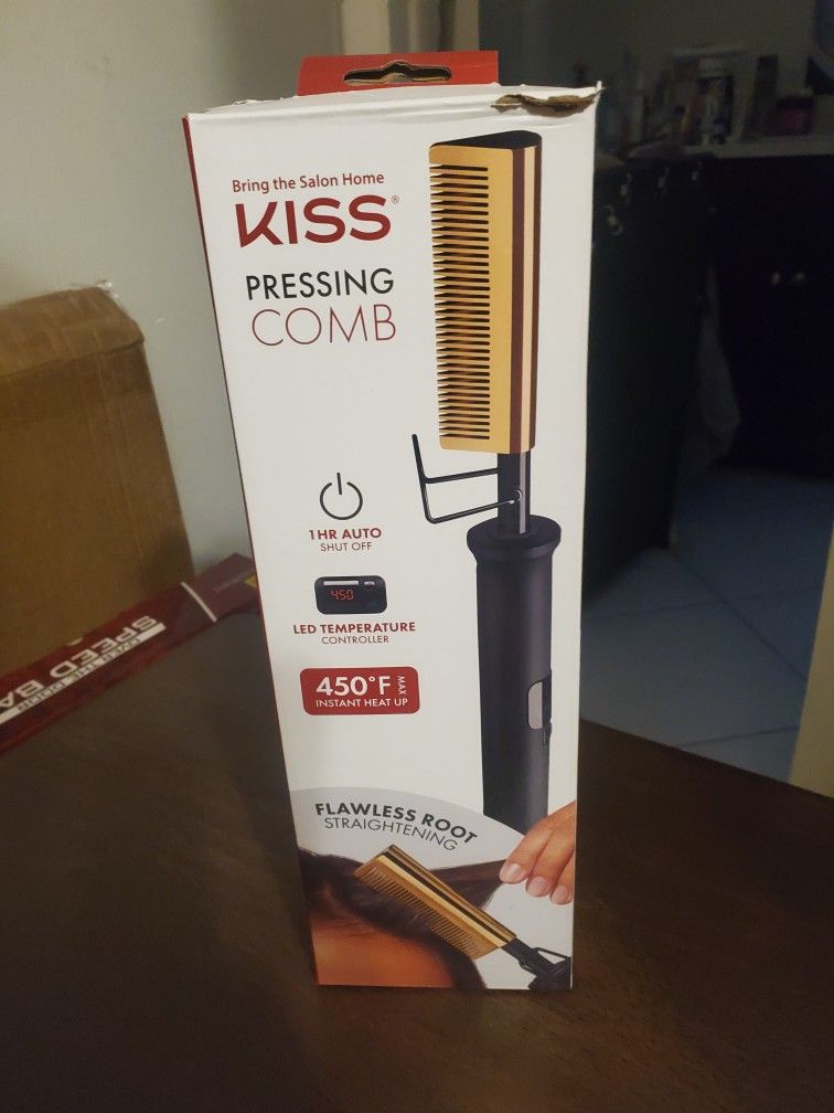 Polished Gold Ceramic Pressing Comb