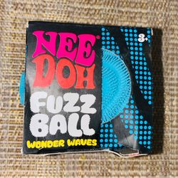 Authentic NeeDoh Fuzzball Rare Blue Wonder Waves