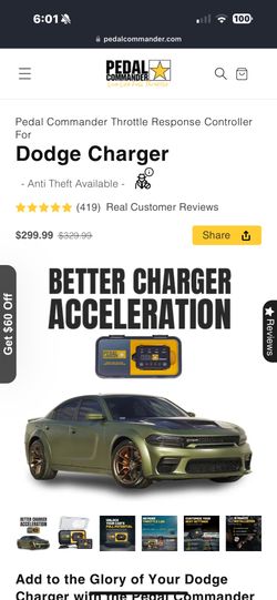 Pedal Commander For Dodge Charger 2011+