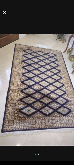 Bacara Navy Blue Handmade Rug